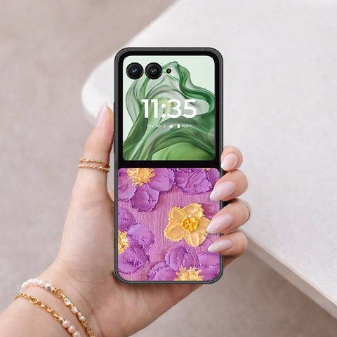 Motorola Razr Plus 2024 Cover - Floral Series 3 - HQ Premium Shine Durable Shatterproof Case