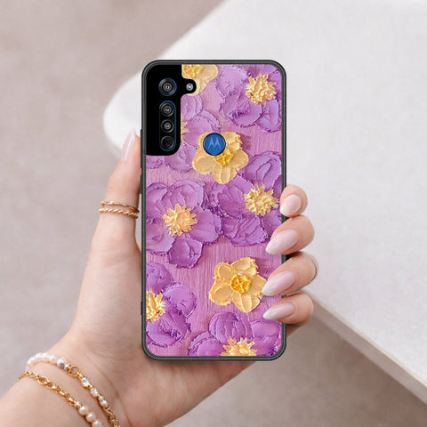Motorola Moto G8 Cover - Floral Series 3 - HQ Premium Shine Durable Shatterproof Case