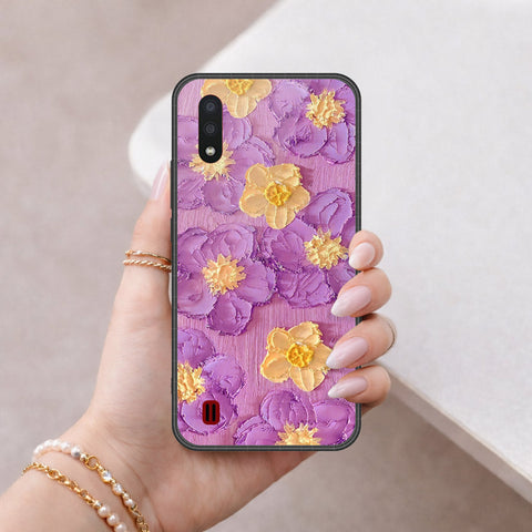 Samsung Galaxy A01 Cover - Floral Series 3 - HQ Premium Shine Durable Shatterproof Case