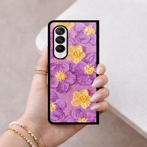 Samsung Galaxy Z Fold 4 5G Cover - Floral Series 3 - HQ Premium Shine Durable Shatterproof Case