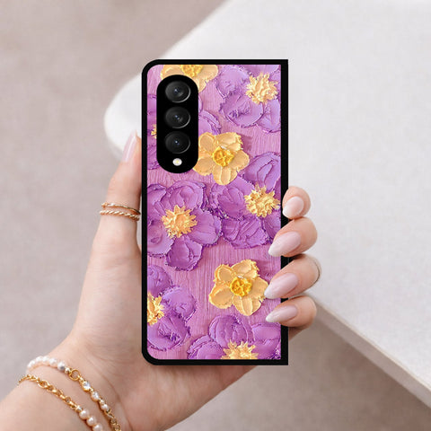 Samsung Galaxy Z Fold 3 5G Cover - Floral Series 3 - HQ Premium Shine Durable Shatterproof Case