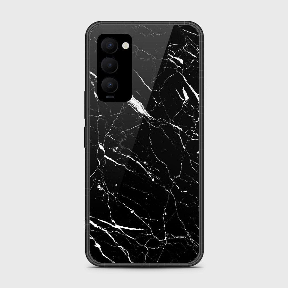 Tecno Camon 18P Cover- Black Marble Series - D76 - HQ Premium Shine Durable Shatterproof Case - Soft Silicon Borders ( Fast Delivery )