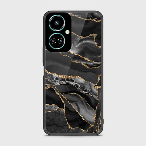 Tecno Camon 19 Pro Cover- Black Marble Series - HQ Premium Shine Durable Shatterproof Case