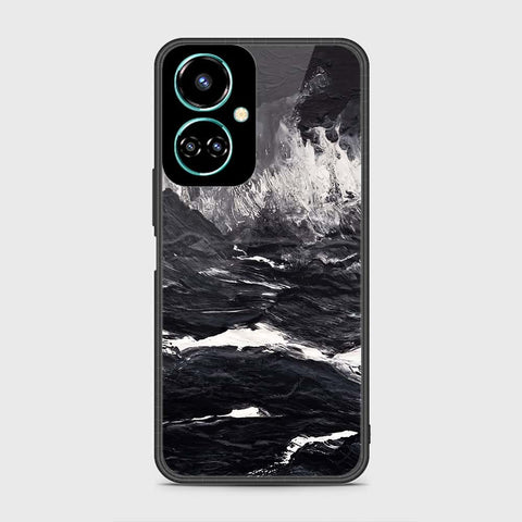 Tecno Camon 19 Pro Cover- Black Marble Series - HQ Premium Shine Durable Shatterproof Case