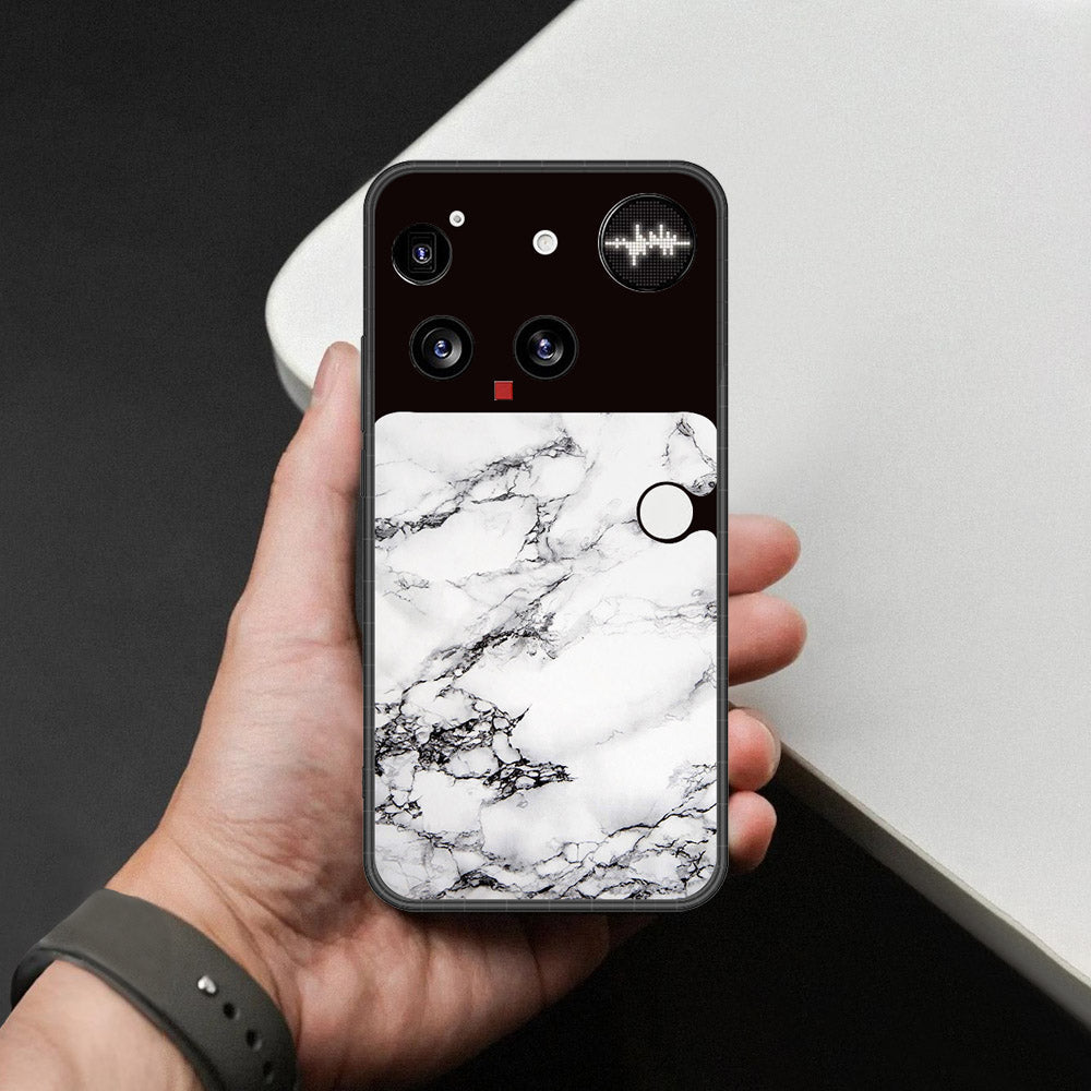 Nothing Phone 3 Cover - White Marble Series - HQ Premium Shine Durable Shatterproof Case
