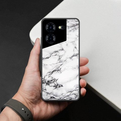 Tecno Pova 5 Cover - White Marble Series - HQ Premium Shine Durable Shatterproof Case