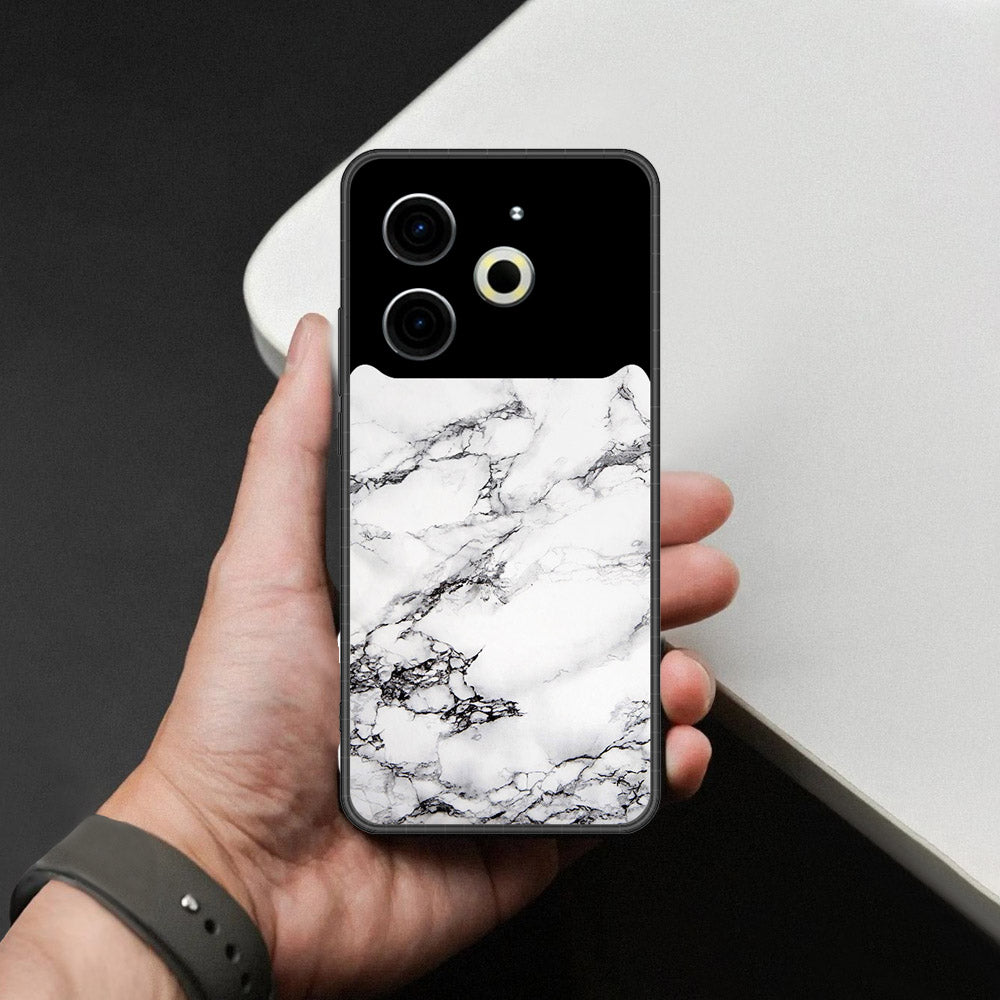 Tecno Pova 6 Neo Cover - White Marble Series - HQ Premium Shine Durable Shatterproof Case