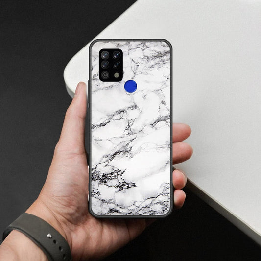 Tecno Pova LD7 Cover - White Marble Series - HQ Premium Shine Durable Shatterproof Case