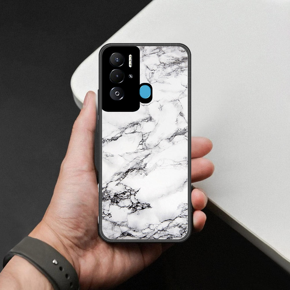 Tecno Pova Neo Cover - White Marble Series - HQ Premium Shine Durable Shatterproof Case