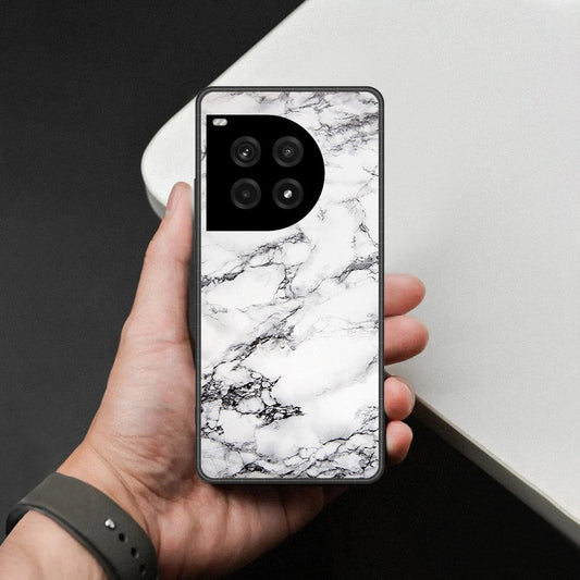 OnePlus Ace 2 Cover - White Marble Series - HQ Premium Shine Durable Shatterproof Case