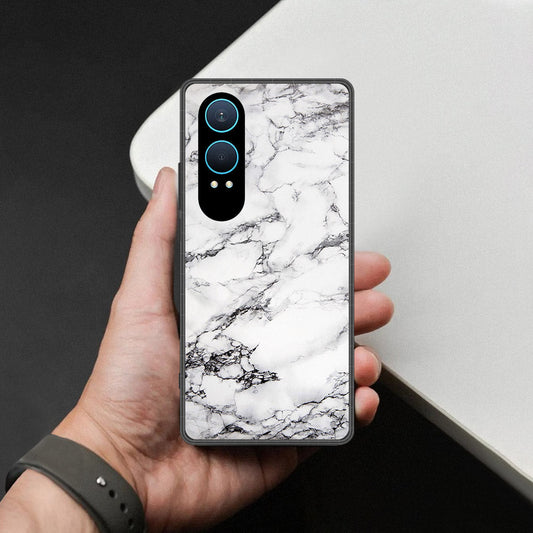 OnePlus Nord CE 4 Lite Cover - White Marble Series - HQ Premium Shine Durable Shatterproof Case