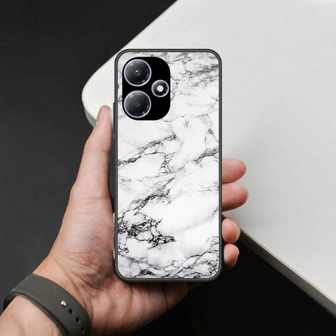 Infinix Hot 30 Play Cover - White Marble Series - HQ Premium Shine Durable Shatterproof Case