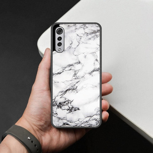 LG Velvet Cover - White Marble Series - HQ Premium Shine Durable Shatterproof Case
