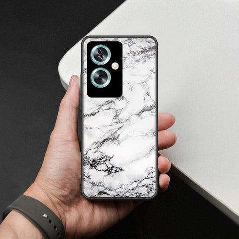 Oppo A79 Cover - White Marble Series - HQ Premium Shine Durable Shatterproof Case