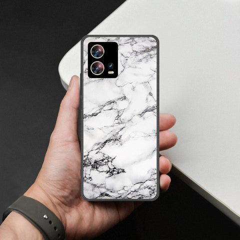 Motorola Moto S30 Pro Cover - White Marble Series - HQ Premium Shine Durable Shatterproof Case