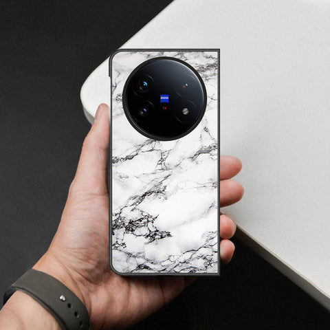 Vivo X Fold 5 Cover - White Marble Series - HQ Premium Shine Durable Shatterproof Case