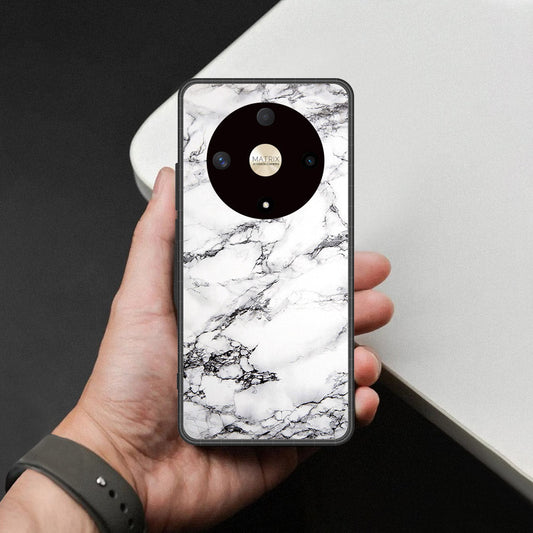 Honor X9a Cover - White Marble Series - HQ Premium Shine Durable Shatterproof Case