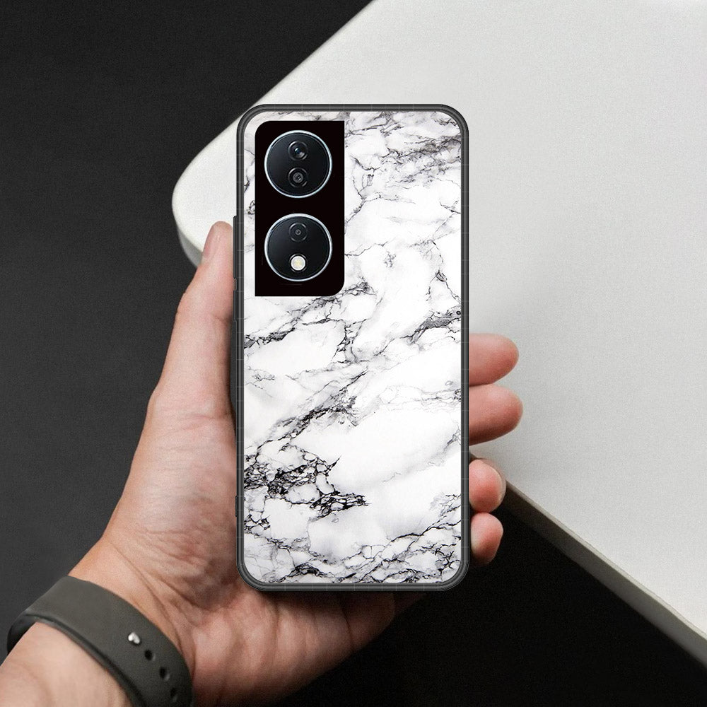 Honor 90 Smart Cover - White Marble Series - HQ Premium Shine Durable Shatterproof Case