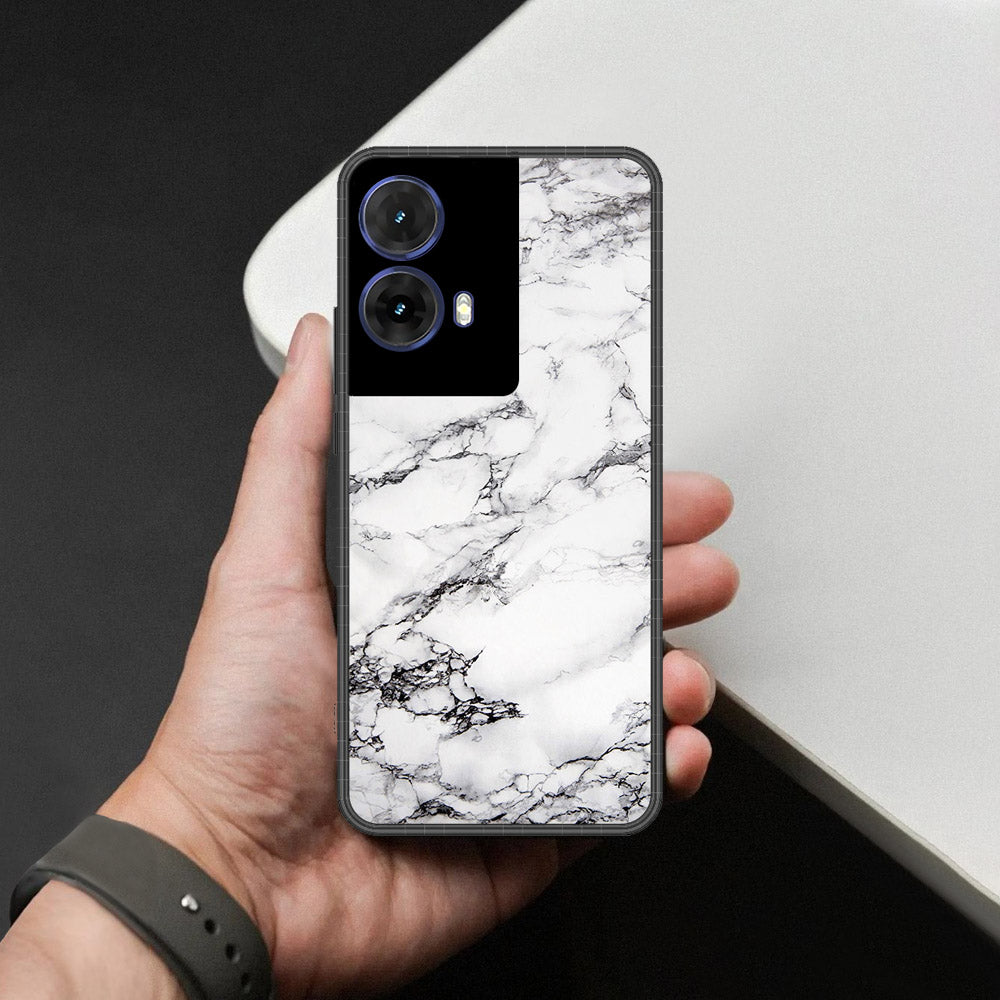 Motorola Moto G85 Cover - White Marble Series - HQ Premium Shine Durable Shatterproof Case