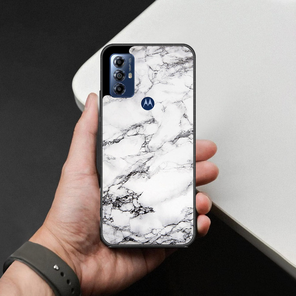 Motorola Moto G Power (2022) Cover - White Marble Series - HQ Premium Shine Durable Shatterproof Case