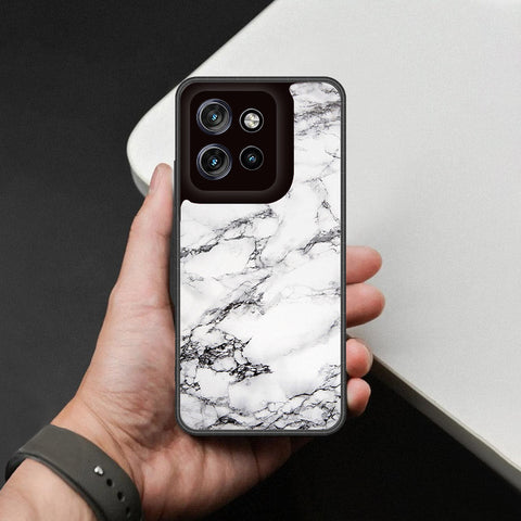 Motorola Edge 50 Neo Cover - White Marble Series - HQ Premium Shine Durable Shatterproof Case