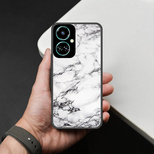 Tecno Camon 19 Pro Cover - White Marble Series - HQ Premium Shine Durable Shatterproof Case