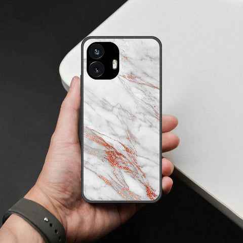 Nothing Phone 2 Cover - White Marble Series - HQ Premium Shine Durable Shatterproof Case