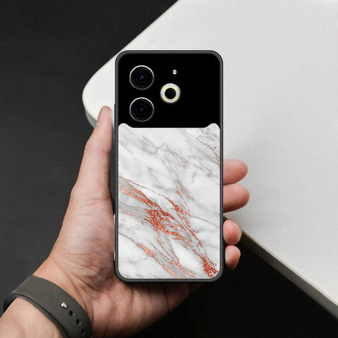 Tecno Pova 6 Neo Cover - White Marble Series - HQ Premium Shine Durable Shatterproof Case
