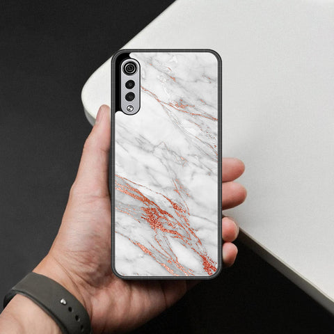 LG Velvet Cover - White Marble Series - HQ Premium Shine Durable Shatterproof Case