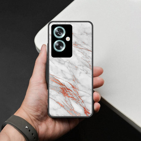 Oppo A79 Cover - White Marble Series - HQ Premium Shine Durable Shatterproof Case