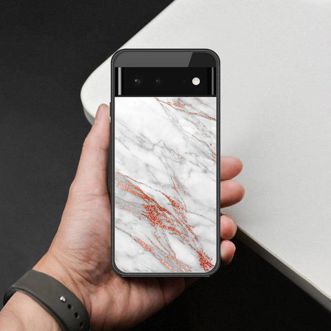 Google Pixel 6 Cover - White Marble Series - HQ Premium Shine Durable Shatterproof Case