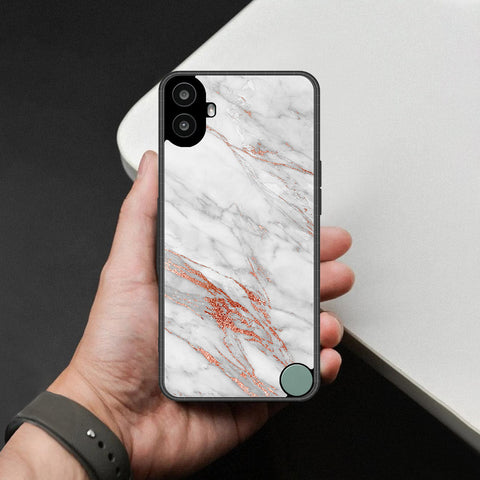 Nothing CMF Phone 1 Cover - White Marble Series - HQ Premium Shine Durable Shatterproof Case