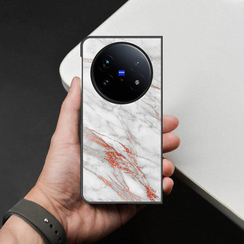 Vivo X Fold 5 Cover - White Marble Series - HQ Premium Shine Durable Shatterproof Case