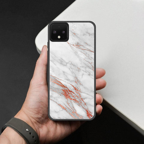 Google Pixel 4 Cover - White Marble Series - HQ Premium Shine Durable Shatterproof Case