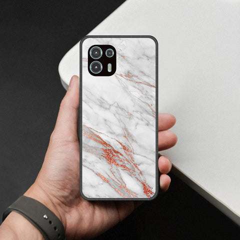 Motorola Edge 20 Lite Cover - White Marble Series - HQ Premium Shine Durable Shatterproof Case