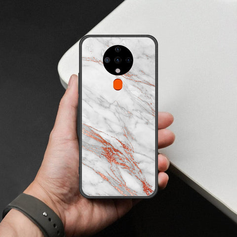 Tecno Spark 6 Cover - White Marble Series - HQ Premium Shine Durable Shatterproof Case