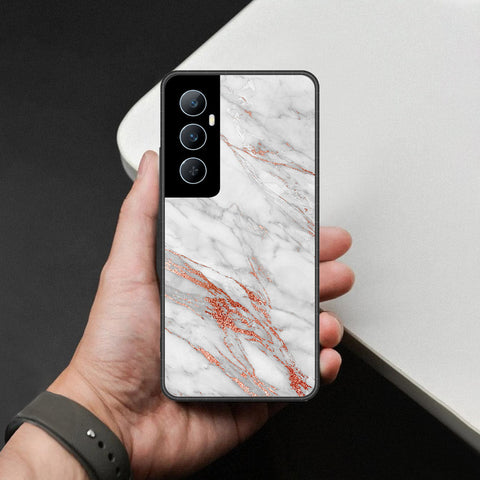 Realme C65 Cover - White Marble Series - HQ Premium Shine Durable Shatterproof Case
