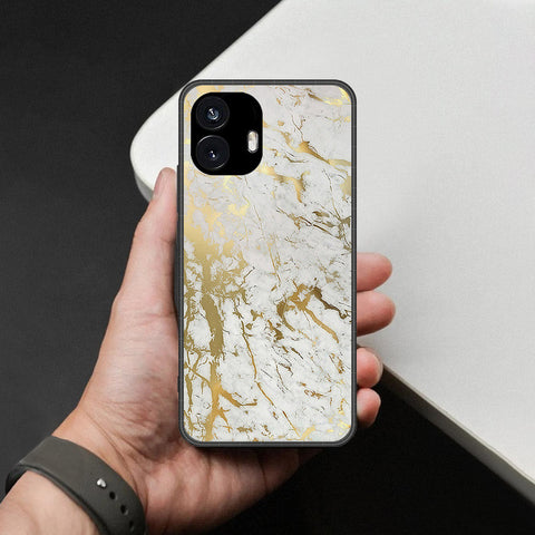 Nothing Phone 2 Cover - White Marble Series - HQ Premium Shine Durable Shatterproof Case