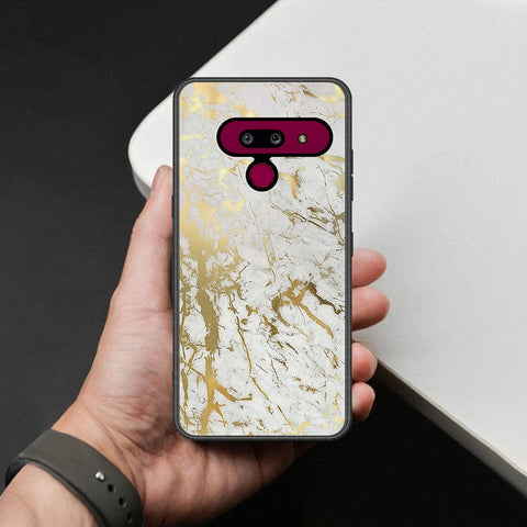 LG G8 ThinQ Cover - White Marble Series - HQ Premium Shine Durable Shatterproof Case