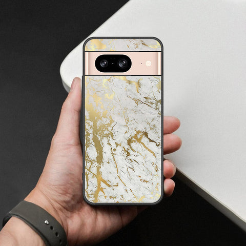 Google Pixel 8 Cover - White Marble Series - HQ Premium Shine Durable Shatterproof Case