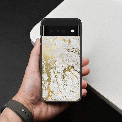 Google Pixel 6 Pro Cover - White Marble Series - HQ Premium Shine Durable Shatterproof Case