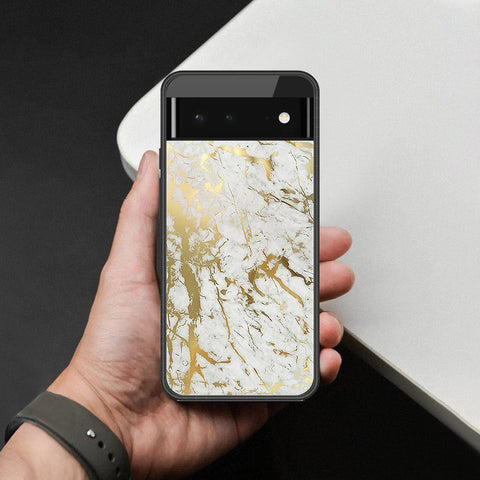 Google Pixel 6 Cover - White Marble Series - HQ Premium Shine Durable Shatterproof Case