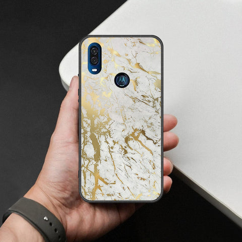 Motorola P40 Cover - White Marble Series - HQ Premium Shine Durable Shatterproof Case