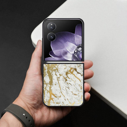 Xiaomi Mix Flip Cover - White Marble Series - HQ Premium Shine Durable Shatterproof Case