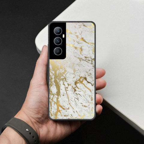 Realme C65 Cover - White Marble Series - HQ Premium Shine Durable Shatterproof Case