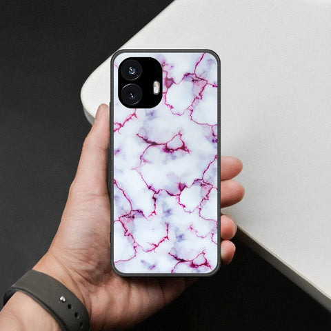 Nothing Phone 2 Cover - White Marble Series - HQ Premium Shine Durable Shatterproof Case