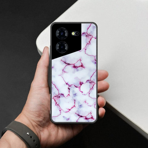 Tecno Pova 5 Cover - White Marble Series - HQ Premium Shine Durable Shatterproof Case