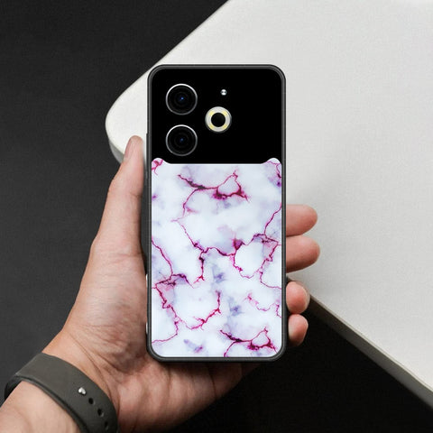 Tecno Pova 6 Neo Cover - White Marble Series - HQ Premium Shine Durable Shatterproof Case