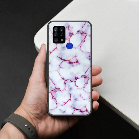 Tecno Pova LD7 Cover - White Marble Series - HQ Premium Shine Durable Shatterproof Case