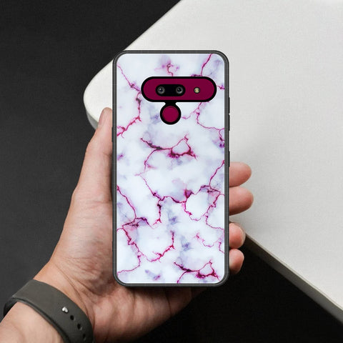 LG G8 ThinQ Cover - White Marble Series - HQ Premium Shine Durable Shatterproof Case